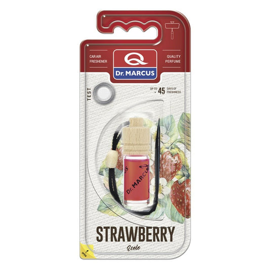 Car Air Freshener Dr Marcus Ecolo Strawberry 4,5 ml Wood Crystal Fragrance Pendant 4 Pieces-1